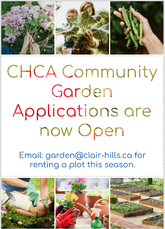 ClairHills's tweet photo. Community Garden plot applications are now open! See link for more details: https://t.co/kChiBVrm33 https://t.co/quTVSOautz