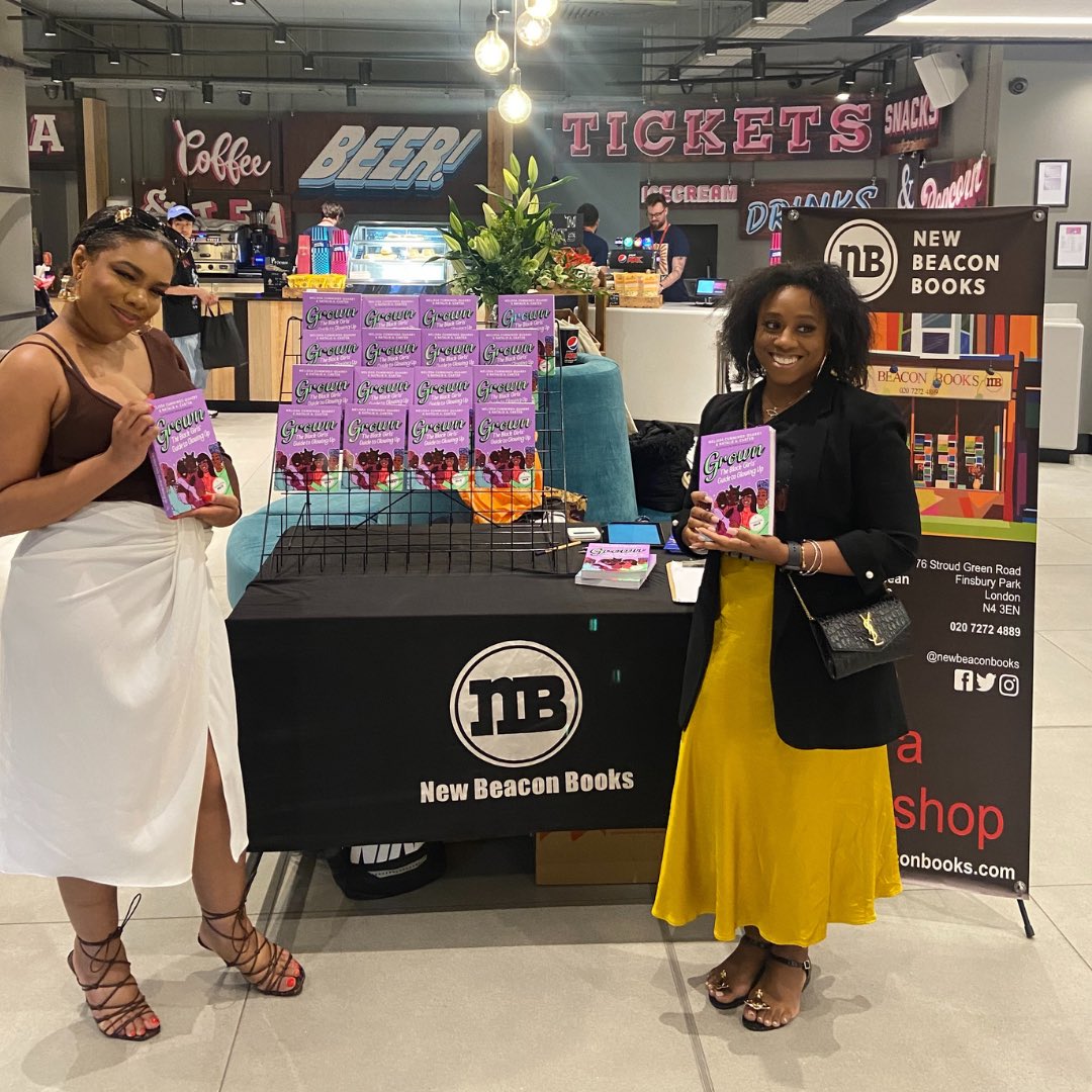 darkmattermktg_'s tweet photo. Throwback to our event last weekend at @FinsburyParkPH celebrating Black girlhood on screen with @RocksTheFilm and on the page with Natalie &amp; Melissa the authors of GROWN: The Black Girls’ Guide to Glowing Up &amp; @newbeaconbooks. Such a joy to see the crowd taking up space IRL! 💜 https://t.co/PfMNAziQrY