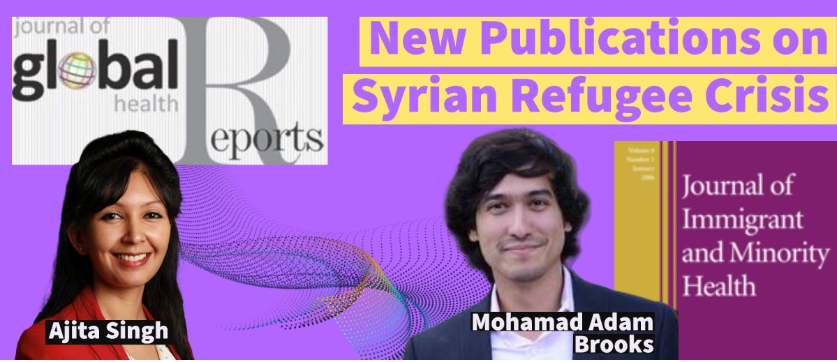 ColumbiaSIG's tweet photo. Two new pubs 🔖study 1) Role of financial dependence on violence (#IPV) + #Syrian women &amp; 2) Secondary traumatic stress of service providers in the Syrian #refugee crisis. 1st authors @As4725Singh &amp; @MohamadBrooks share implications for all refugees: 
https://t.co/nAJxlgGxwS https://t.co/uFbuoKxhWY
