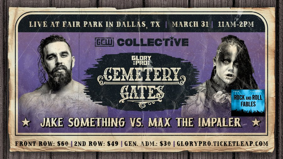 RNRFables's tweet image. But back to us! We're helping to bring you the #WarlordOfTheWasteland, @_theyaremax_, who will take on @JakeSomething_ and then we've also got @Walking_Weapon vs @JPWARHORSE! @WeAreGloryPro TODAY! Live in Dallas and streaming on @indiewrestling! #WeAreGloryPro #RNRF