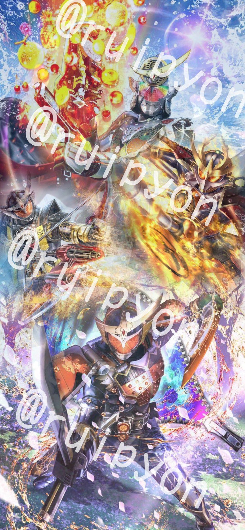 るいぴょん 昔作った壁紙の中で個人的にいい出来がこれかも 仮面ライダー鎧武 ガラスを割れ T Co Essdx6xbkm Twitter