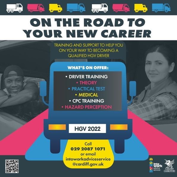 IntoWorkCardiff's tweet photo. We provide support & training opportunities to help you become a HGV driver.
If you’re 19+, have a full UK driving, not currently working, or looking for a career change, get in touch to find out more: https://t.co/tLOpwc7i8b
#IntoWorkHGVscheme #HGVjobs #IntoWorkCardiff https://t.co/MlW3y9nI6C