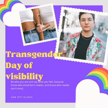 1917Prevention's tweet photo. Today is International Transgender Day of Visibility! Check out https://t.co/bg7Kmuj0Kw to learn how to be an advocate for transgender people and promote awareness and justice. https://t.co/s9LJFvMZul