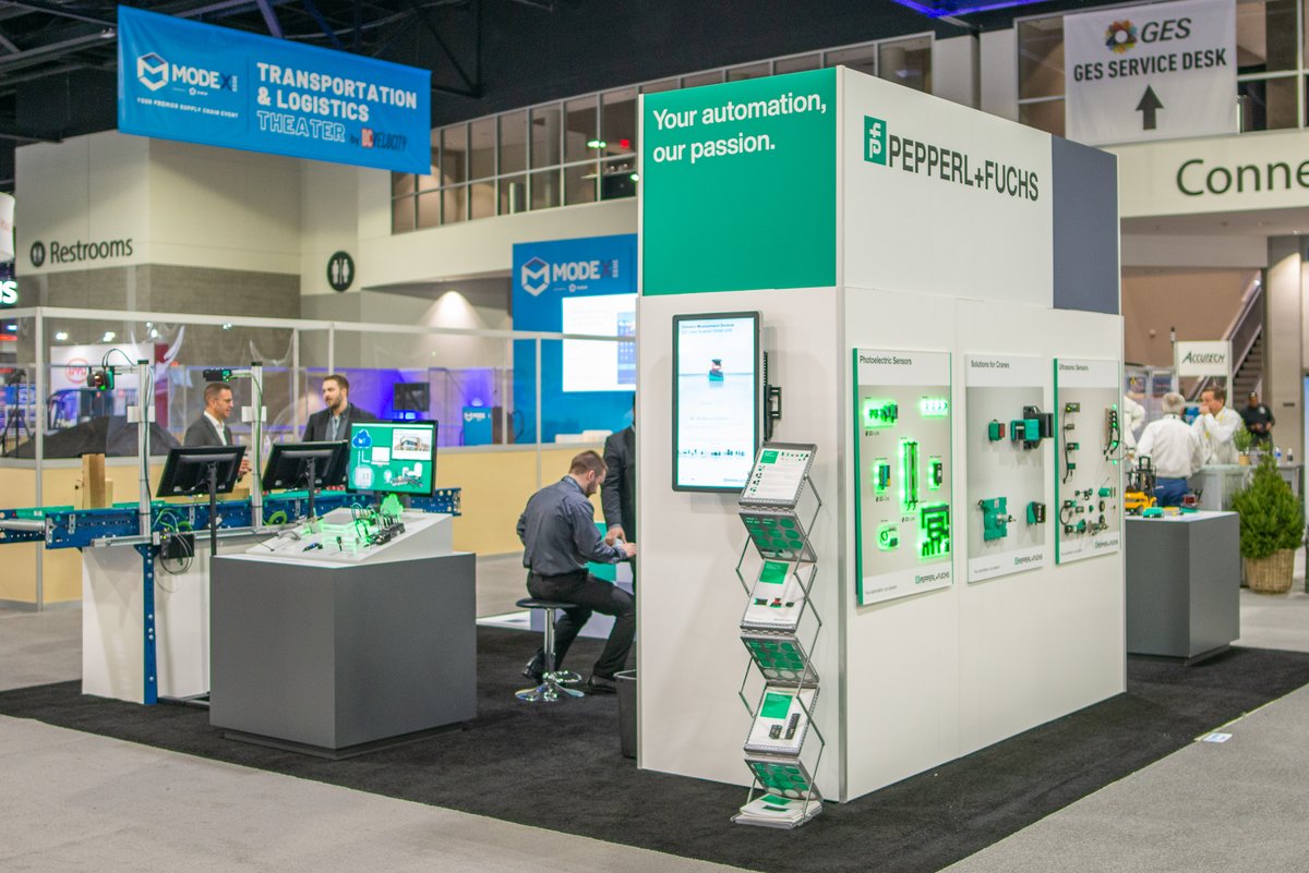 PepperlFuchsUSA's tweet photo. It is the final day here at #MODEX2022 . Be sure to stop by booth C5672 before 3PM today to see how Pepperl+Fuchs can help with your material handling needs!
#AutomationPassion #FAauto https://t.co/Zhn2zpcORt