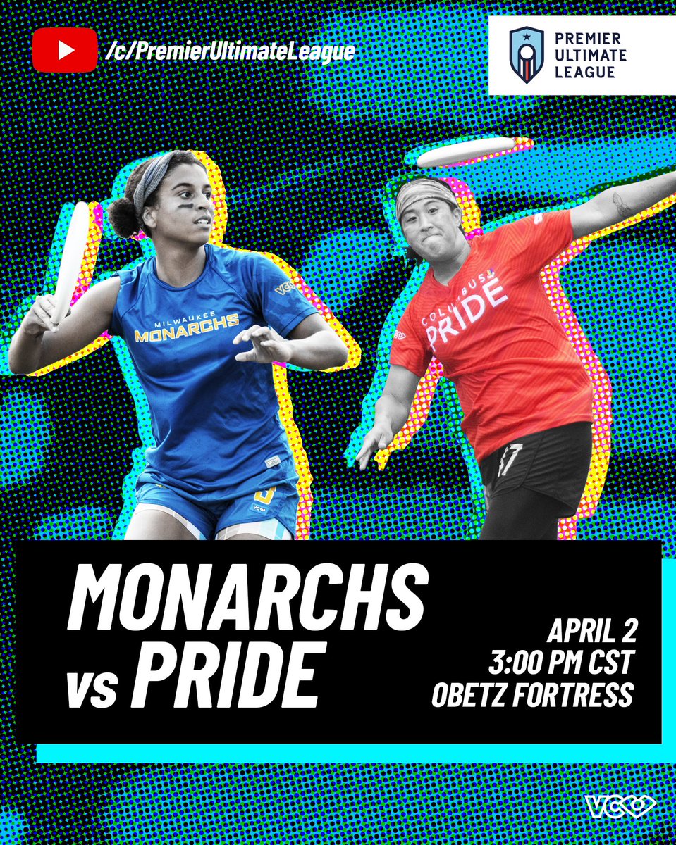 MonarchsMKE's tweet photo. Only two more days til we kick off the 2022 @PremierUltimate vs @prideofcolumbus in Obetz, OH. 

Full streaming details coming soon! https://t.co/Cb51P66Xcl