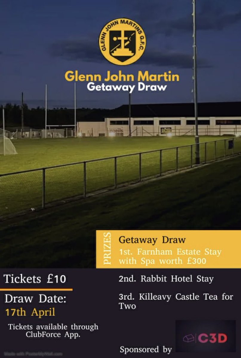 Only a few weeks left to purchase tickets for our Senior Mens Fundraising “Getaway Draw”…

Tickets are priced at £10 each and can be purchased online using the link below 👇 

member.clubforce.com/tickets_m.asp?…

Draw will take place on Easter Sunday 17th April.