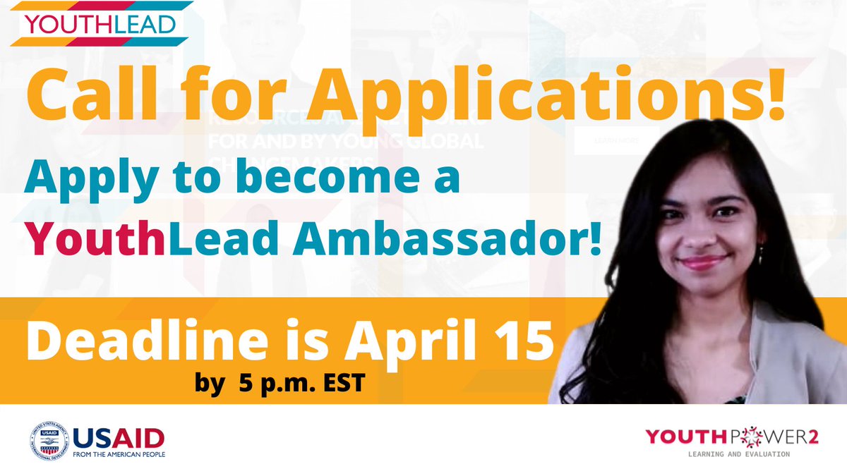youthleadglobal's tweet photo. The wait is finally over - applications for the fourth cohort of #YouthLead Ambassadors has officially opened! Don’t delay – submit your application by April 15th by 5 pm EST. https://t.co/xtO6tZmxXF https://t.co/6ROcvqbPM2