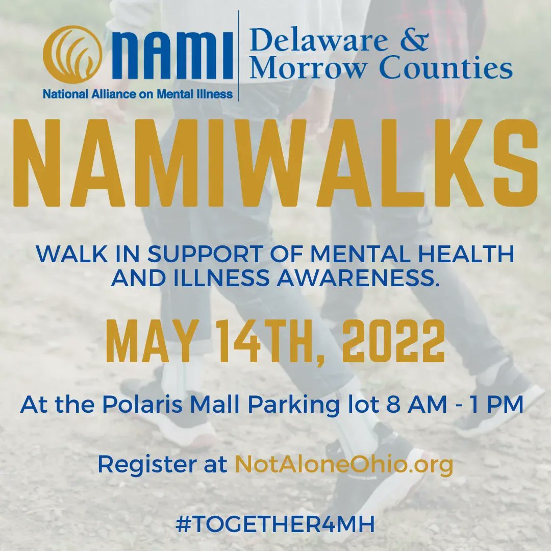 Don't waste any more time, get a team started for this year's NAMIWalks! Get registered today at NotAloneOhio.org. 💙