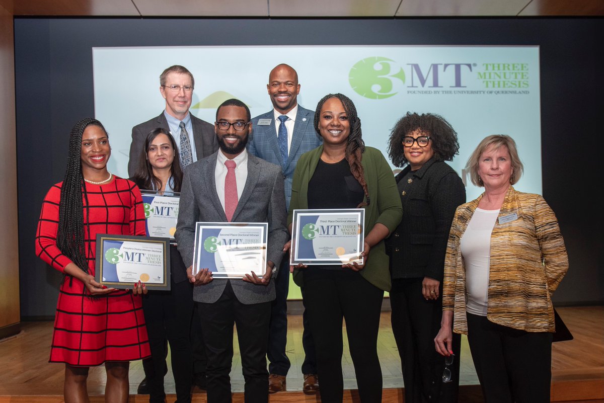 mbrianblake's tweet photo. What an honor to meet the finalists for Georgia State's Three Minute Thesis competition. Congrats to all who made it to this stage of the competition! https://t.co/fbtdRhZhBM