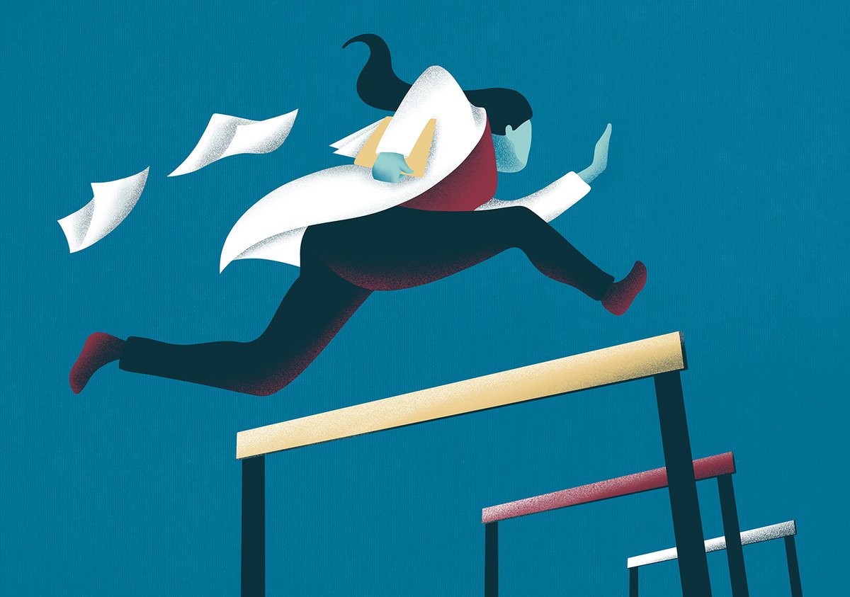 Juliet_Merz's tweet photo. #Illustration für einen Artikel von @SigridMaerz über die Hürden, ein Biotech-Start-up zu gründen. 
@Lab_Journal
➡️ https://t.co/gKXjSAkoUe https://t.co/C5YghPZ7DR
