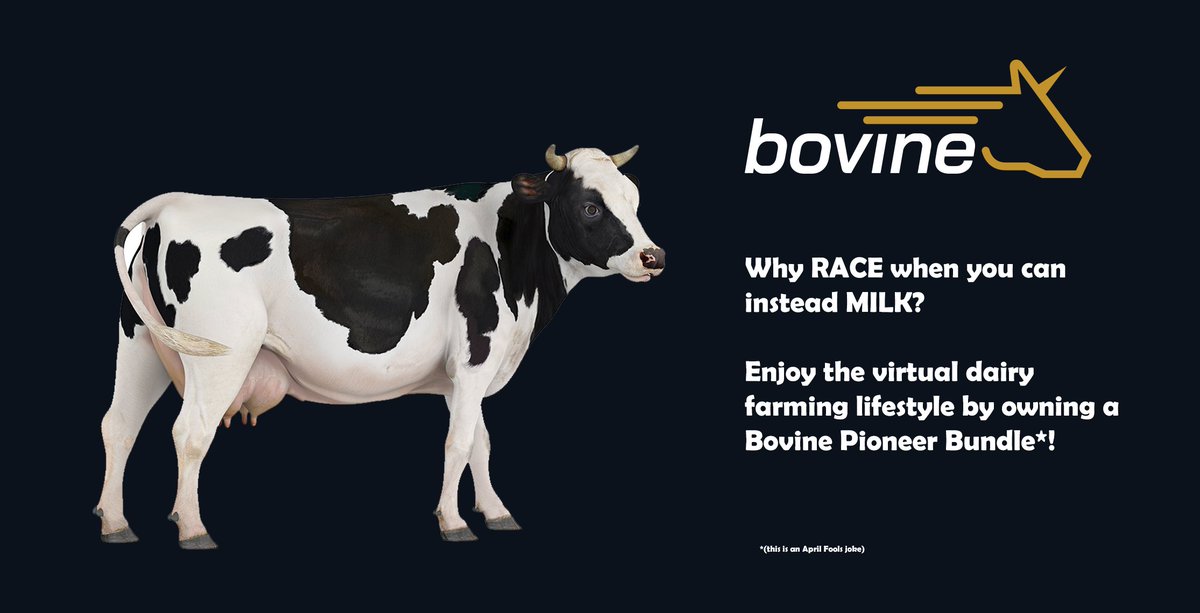 EquineNFT's tweet photo. Why RACE when you can instead MILK? 🥛

Enjoy the virtual dairy farming lifestyle by owning a Bovine Pioneer Bundle. 🐄

#BlockchainGaming
#milk2earn

https://t.co/Es1eQ95hqa https://t.co/JClsU1qO0U