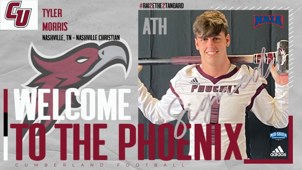 We want to welcome <a href="/Tyler_Morris_1/">Tyler Morris</a> to <a href="/CumberlandU/">Cumberland University</a> and Phoenix Football! #RAI2Ethe2TANDARD #ATTACK #GATA