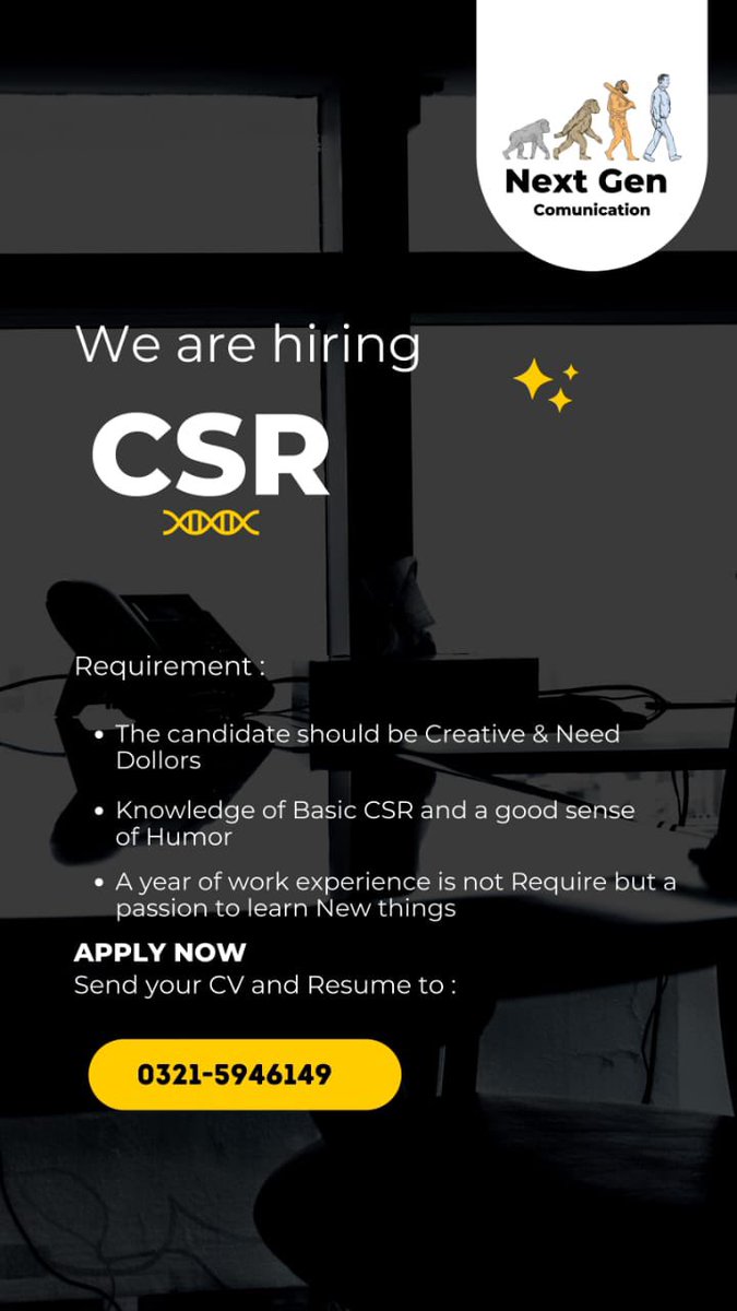 gdcorg's tweet photo. NextGen Communication is hiring for CSR.
 #hiring #communication #csr #JobsNowAfrica https://t.co/7n1YgLMWZj