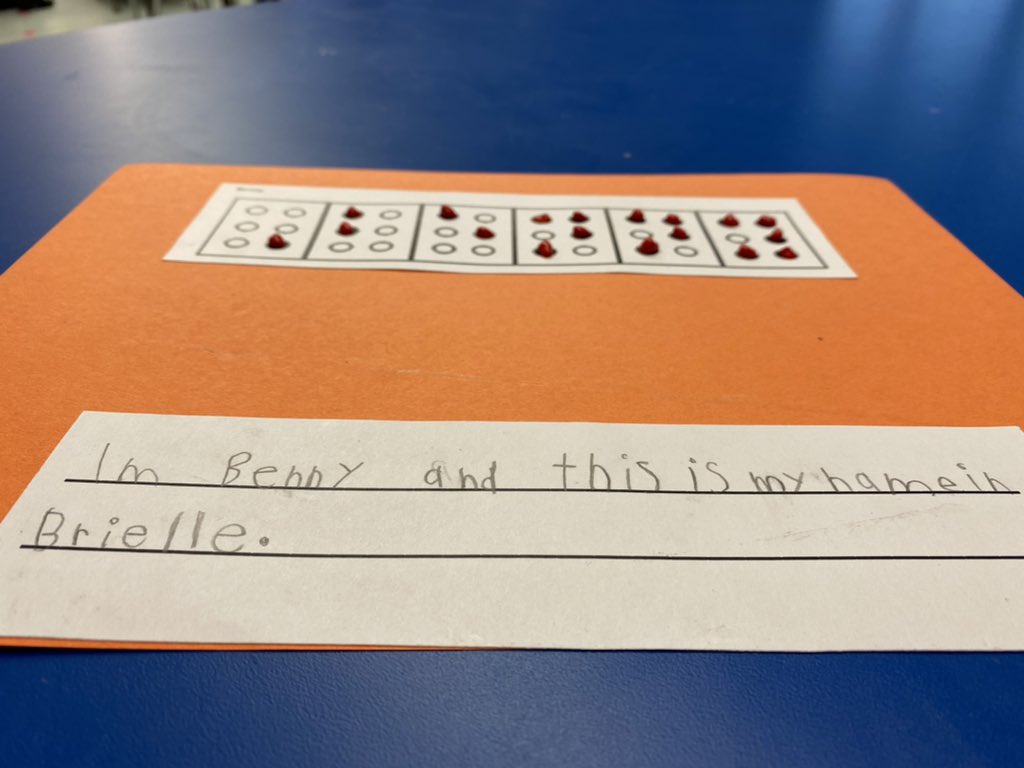 MsBlevin's tweet photo. Wrapped up women's history month with Helen Keller! My students all of a sudden notice the braille at every single door 🤦🏼‍♀️

We had a great time painting our names in Brielle today! https://t.co/3RwuyTUM1C