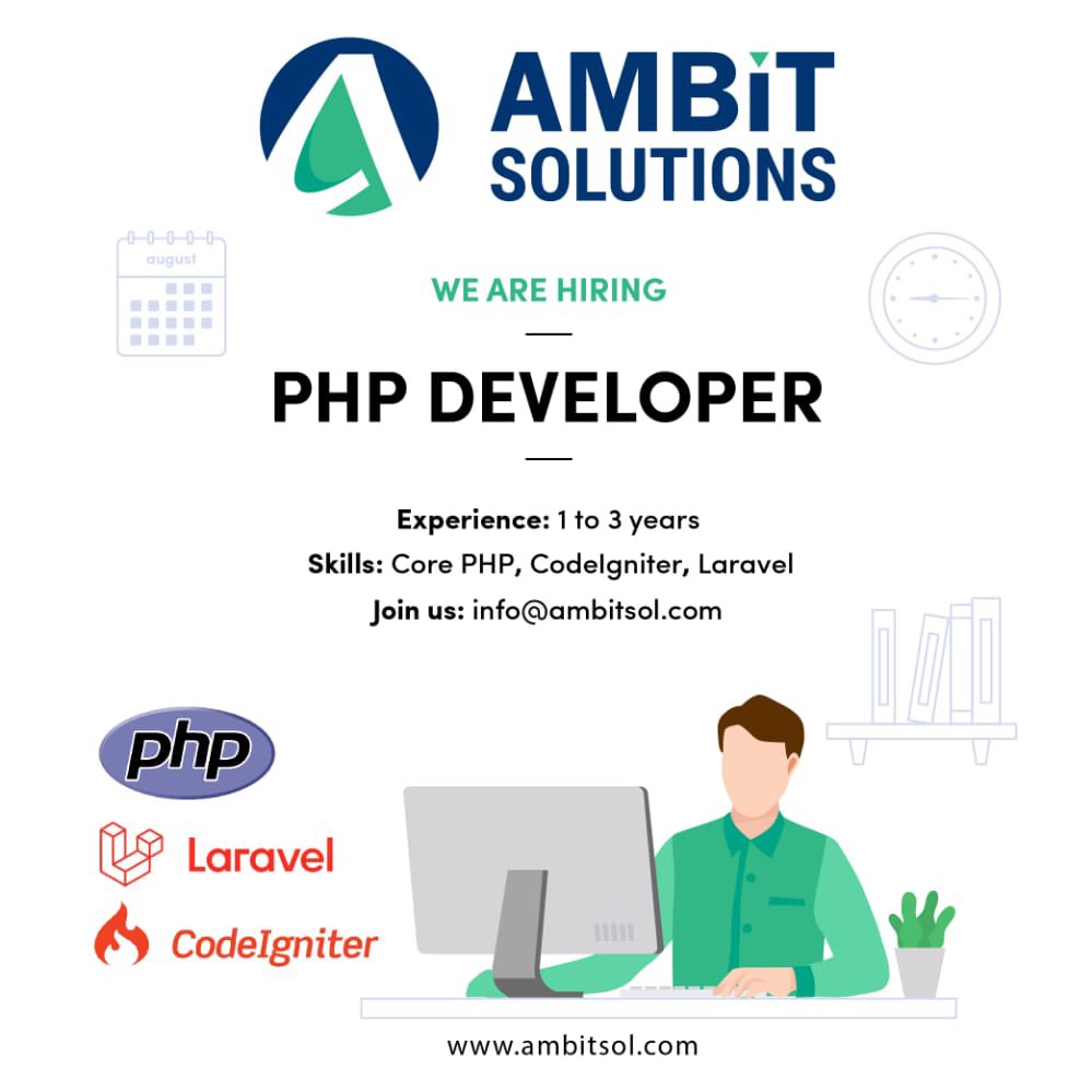 gdcorg's tweet photo. @ambitsol is hiring for PHP developers.

#hiring #php #developers #applyhere #jobs https://t.co/Wjb3wogHu8
