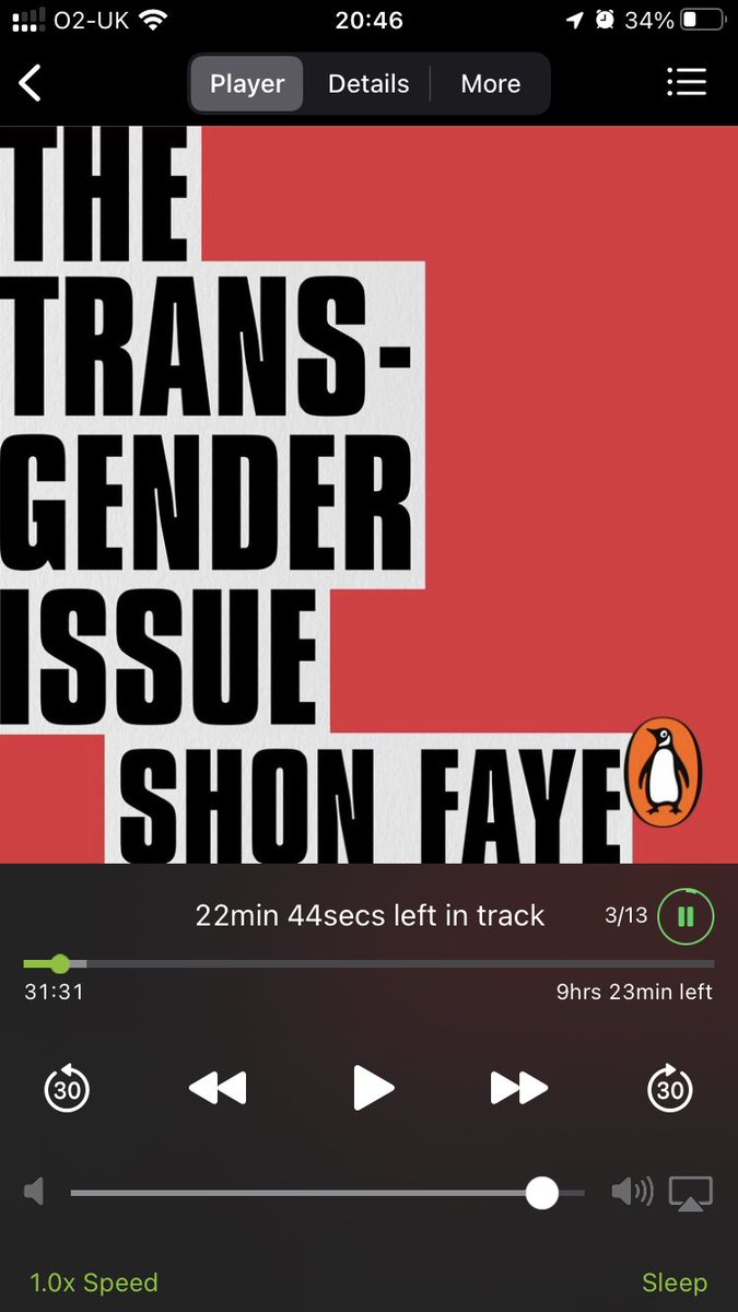 I’m very happy I started listening to the #audiobook of #TheTransgenderIssue on #TransDayOfVisibility it was completely random as I wasn’t aware of this day but I’ll call that serendipity! 🎧 👂 🏳️‍⚧️ @BorrowBox
