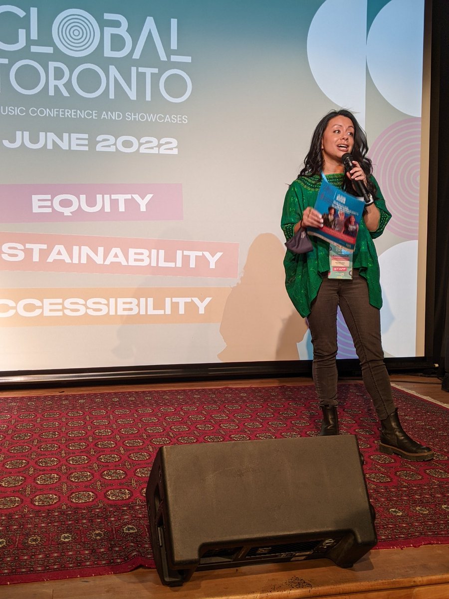 MusicworksMag's tweet photo. Excited to connect with music presenter colleagues at the media announcement of the 2022 #globaltoronto conference this aft. In person and online this June. @smallworldnotes #toronto https://t.co/5Q5aQ19H4e