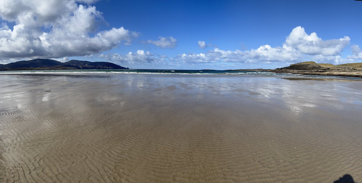 NCLPhysGeog's tweet photo. Sun splitting the sky again here on Day 3 of @NCLPhysGeog @NCL_Geography Donegal Fieldtrip at Tramore #dunes #ireland22 https://t.co/lGGtkK0Hvl