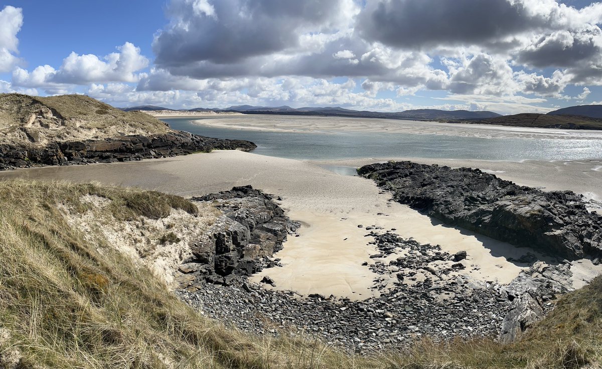 NCLPhysGeog's tweet photo. Sun splitting the sky again here on Day 3 of @NCLPhysGeog @NCL_Geography Donegal Fieldtrip at Tramore #dunes #ireland22 https://t.co/lGGtkK0Hvl