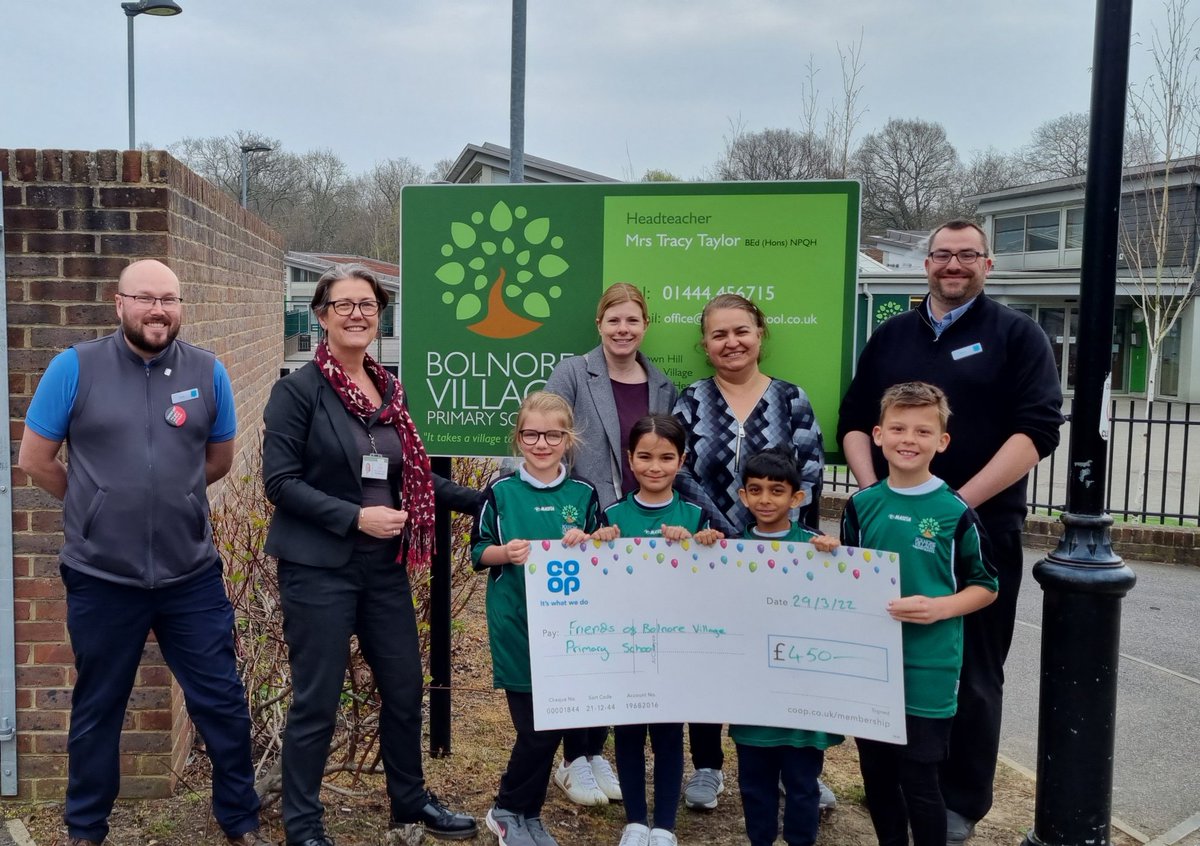 This weeks community donation to <a href="/BolnorePrimary/">Bolnore Village Primary School</a> towards their multi-sports area. #ItsWhatWeDo 
<a href="/PaulCoop9/">Paul Coop</a> <a href="/stejohcon/">Steve Constable</a> <a href="/PeterBatt3/">Peter Batt</a> <a href="/coopuk/">Co-op</a>