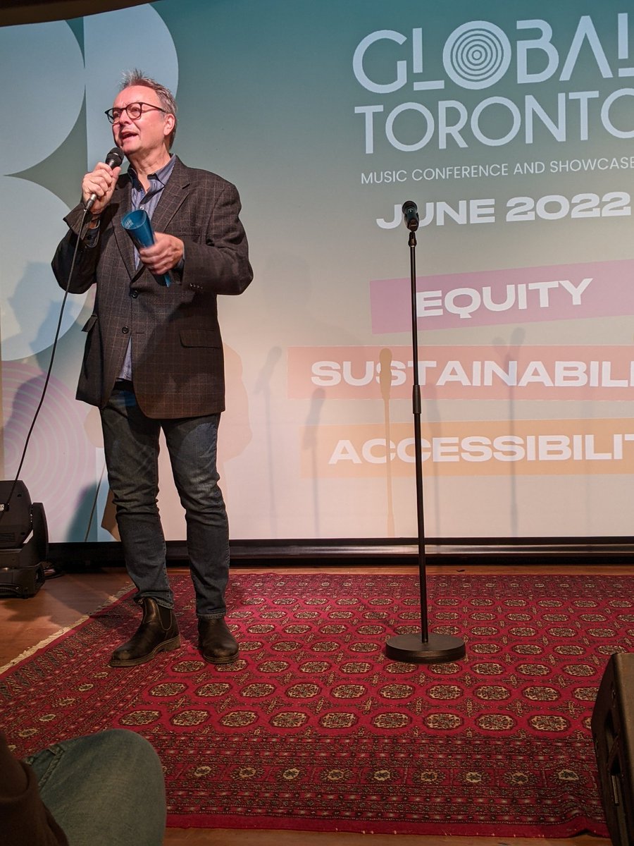 MusicworksMag's tweet photo. Excited to connect with music presenter colleagues at the media announcement of the 2022 #globaltoronto conference this aft. In person and online this June. @smallworldnotes #toronto https://t.co/5Q5aQ19H4e