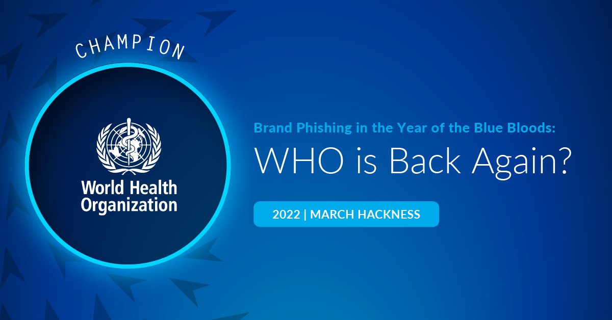 We have a 2022 #MarchHackness winner! Despite the shiny crop of newcomers like <a href="/NotionHQ/">Notion</a> and <a href="/binance/">Binance</a> to the Top 64 impersonated organizations, the #phishing #FinalFour is full of familiar brands.

See the bracket breakdown here! bit.ly/3IVgCma