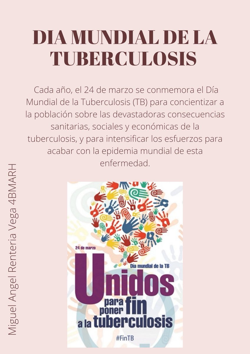 Miguel03RV's tweet photo. 24 DE MARZO DIA MUNDIAL DE LA TUBERCULOSIS "Invirtamos para poner fin a la tuberculosis. Salvemos vidas"
#FinTB
#TUBERCULOSIS
#4BMARH
#victorflint https://t.co/ueiRBav9OY