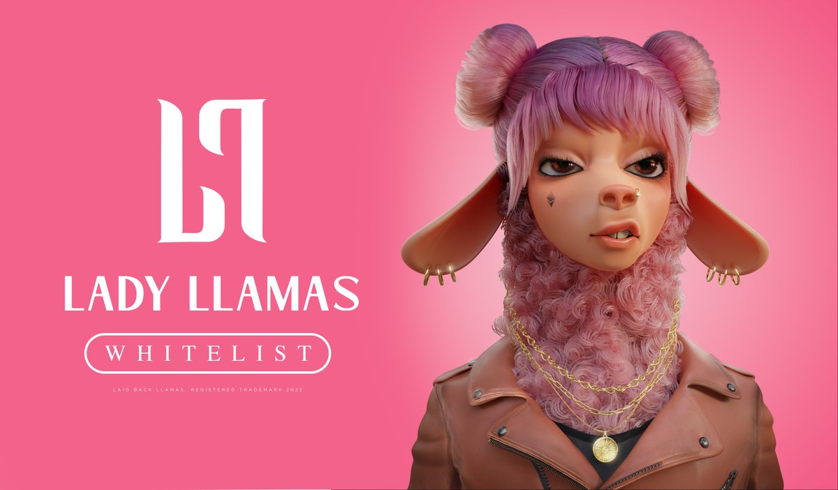 #LadyLlamas Whitelist #Giveaway! 👩‍🎤🦙

We’re giving away 5 exclusive whitelist spots to be able to mint 1 of our 3000 Lady Llamas!

How to win:
1⃣ Like &amp; Retweet
2⃣ Follow <a href="/LaidBackLlamas/">Laid Back Llamas</a>
3⃣ Join Discord discord.gg/laidbackllamas
4⃣ Tag 3 Frens

⏰ 48hrs - GL! #NFT #WomenInNFTs