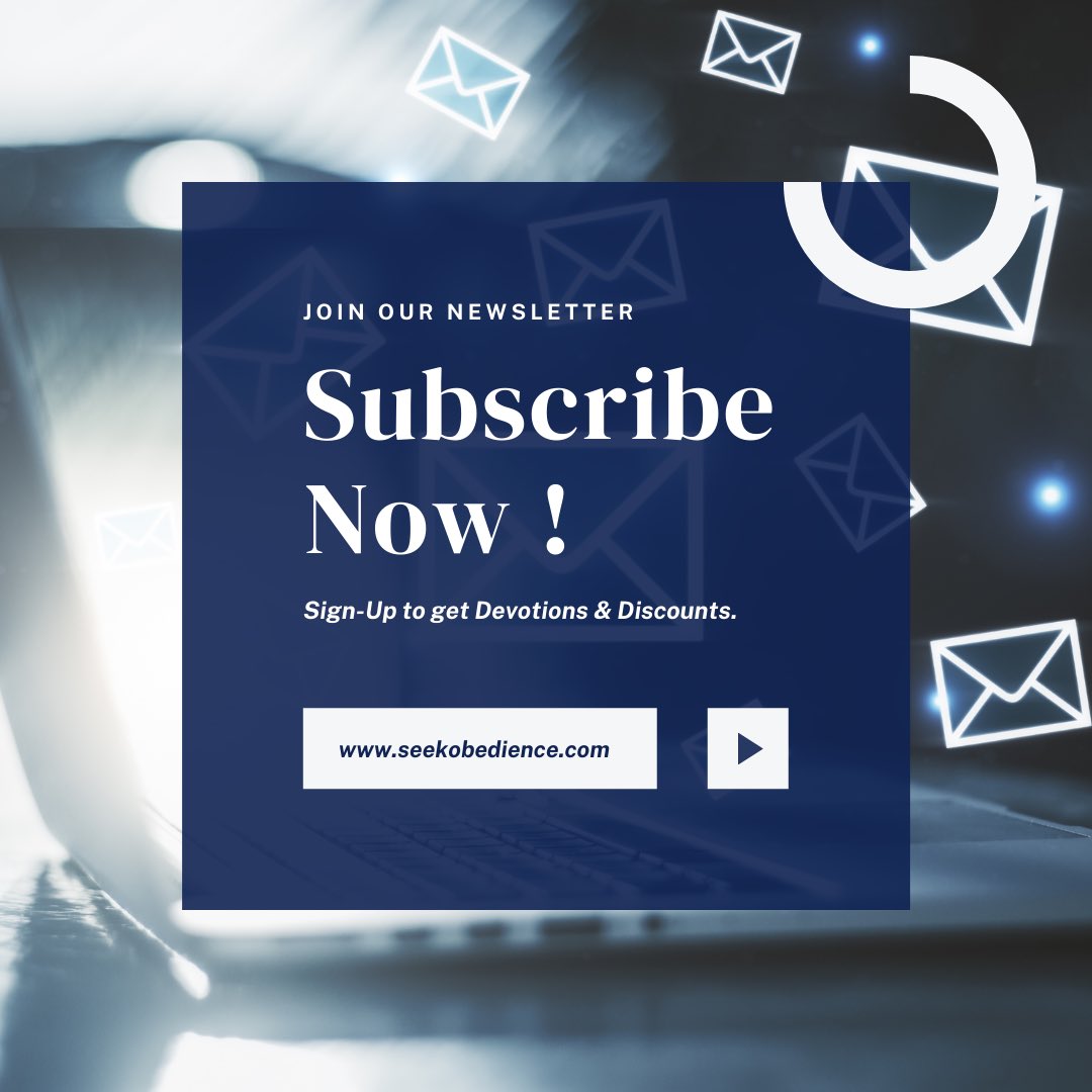 SUBSCRIBE to our newsletter to receive devotions, updates on products, and discounts.

LINK IN BIO.
*
#SeekObedience #JesusLovesYou #Jesus #ChristianApparel #FaithBasedApparel #Christianity  #Salvation #WomenOfFaith #MenOfFaith
