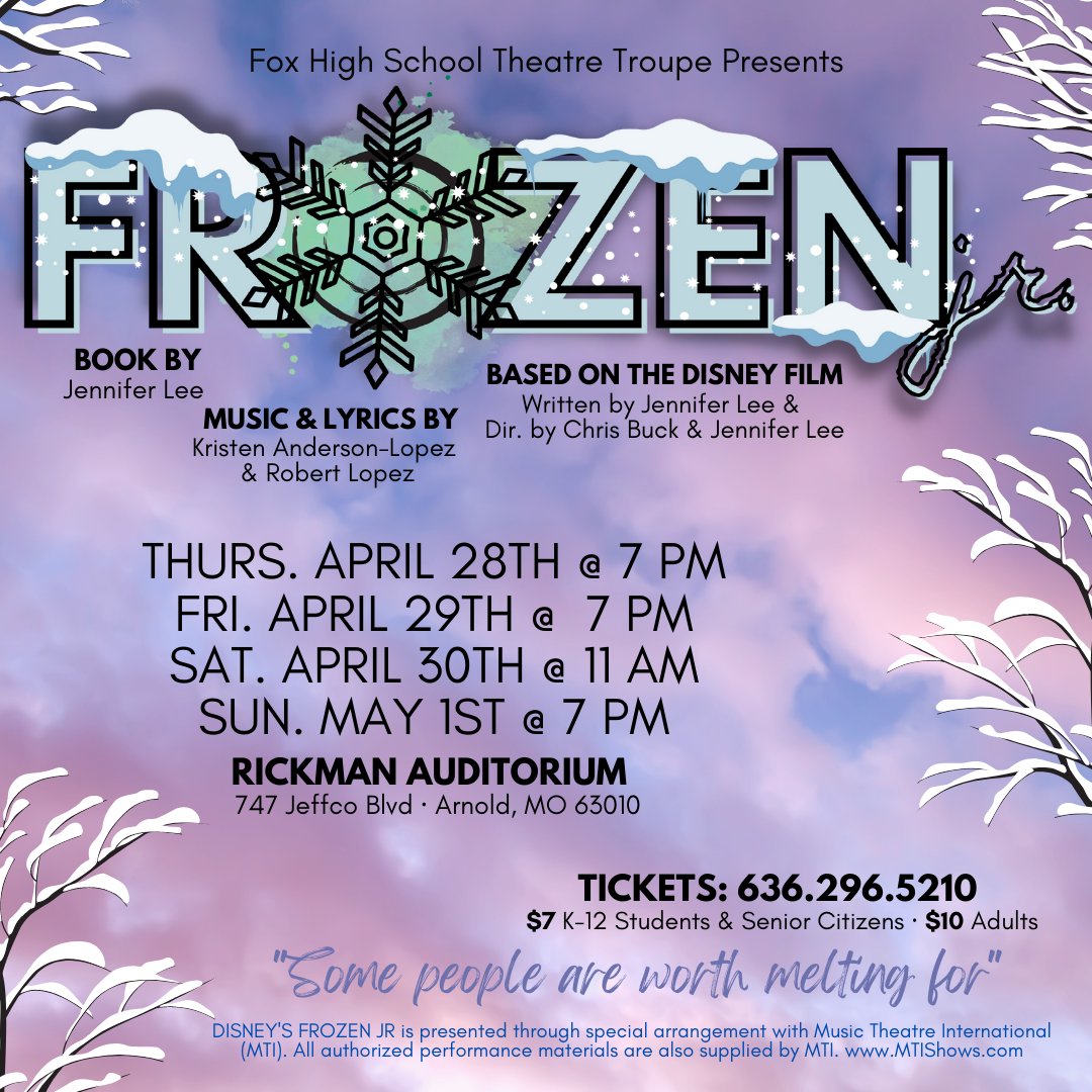 Come show some love! Hope to see you there! Buy tickets now! ❄️💕