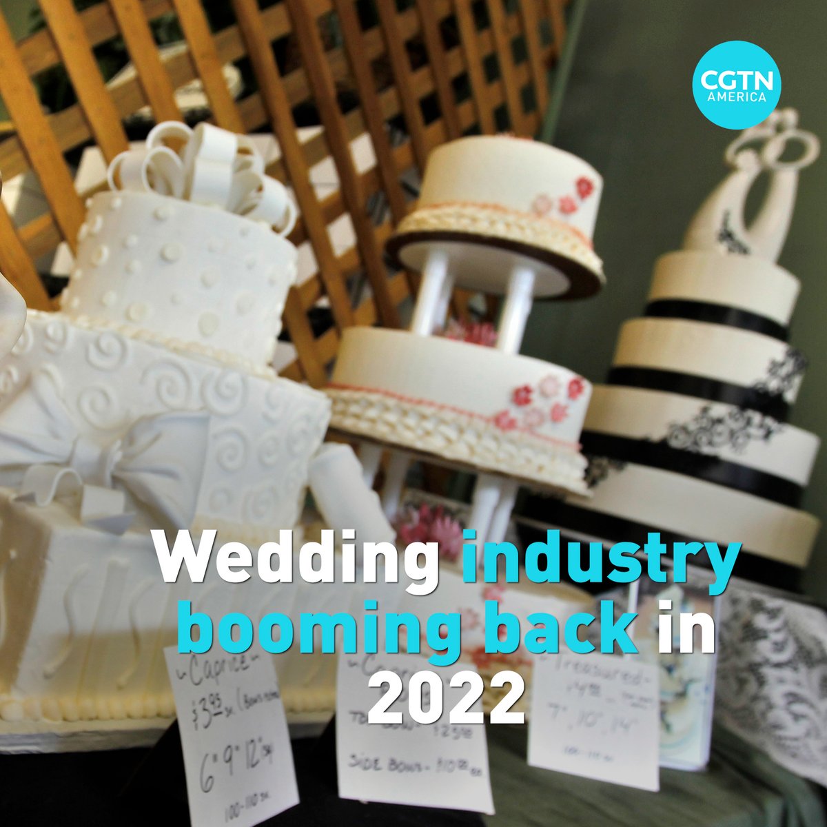CGTNOfficial's tweet photo. Weddings are making a comeback and the wedding industry has started to rake in more money. #cgtnamerica https://t.co/L7PrEvi1lE