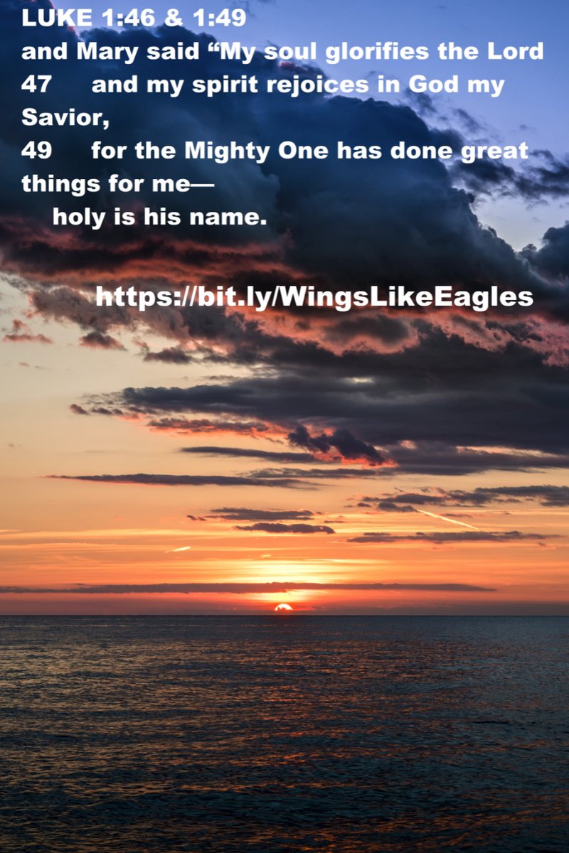 WillWal7's tweet photo. Luke 1:46,47 &49
And Mary said:
“My soul #glorifies the #Lord
47 and my spirit rejoices in #God my Savior,
for the Mighty One has done #great things for me—
holy is his name.
https://t.co/ahkWIhrhF2
https://t.co/jKLtV75Vdf
https://t.co/AcxlZBTyp2
https://t.co/5GY4WYp8p4🙌 https://t.co/etjePe343f