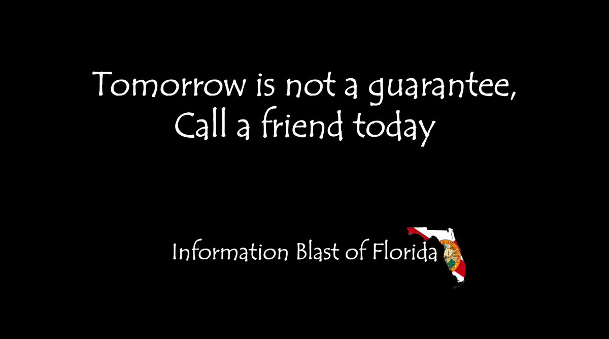 InfoBlastFL's tweet photo. It's Thursday, AGAIN! Time for you to call a friend and then take a look at your Information Blast.
https://t.co/SQ8rGnrNUp
#InfoBlastFlorida #Mentalhealthawareness #UnitetheCommunity #22aday #Getoutgetactive #Wakeupagaintomorrow https://t.co/puUaXO6bee