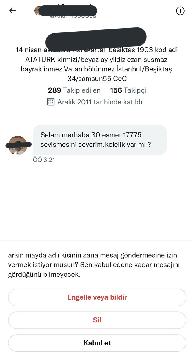 Böyle tweet atiyorsaniz
Böyle dm atmayın!
Aktiflige soyunmadan önce omurgalı olun bi 👿