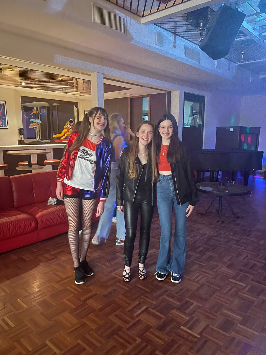 TMB_School's tweet photo. Fancy dress disco for our final evening.....before an early get up for our homeward journey #yr10skitrip #lastnight #discofun https://t.co/lt9mf7zPC8