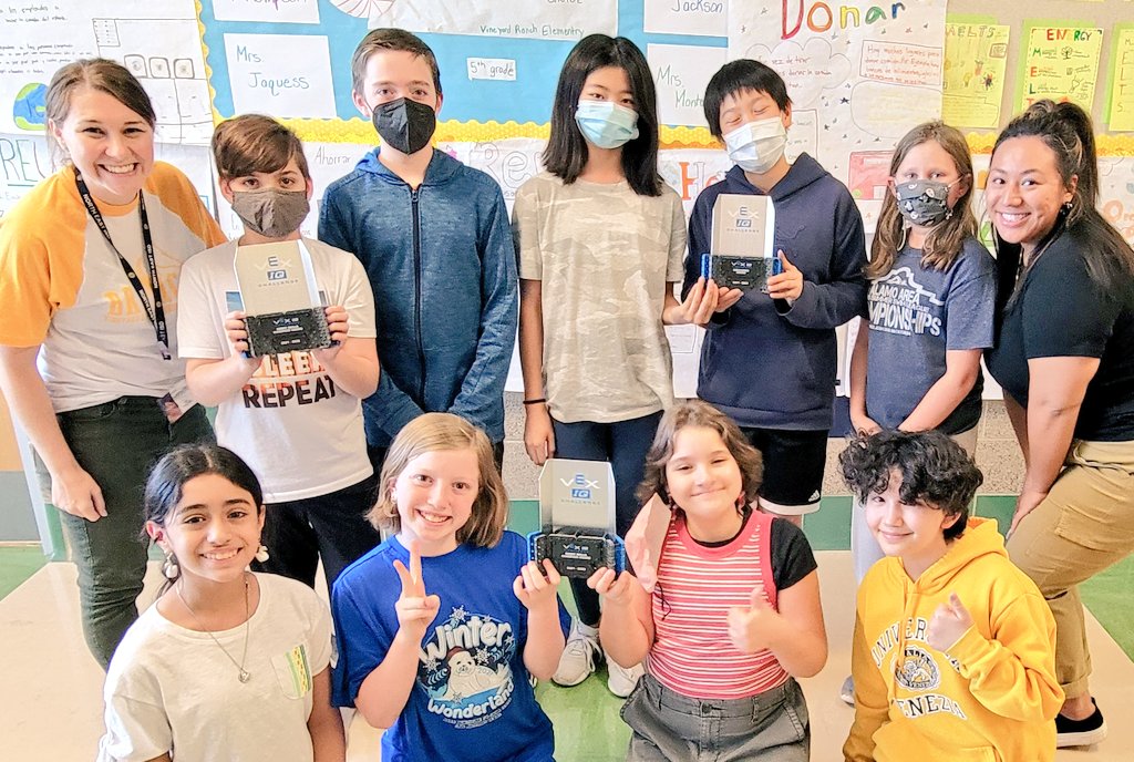 Congratulations to <a href="/Bronco_Leaders/">Vineyard Ranch ES</a> <a href="/es_ranch/">Vineyard Ranch ES</a> for your <a href="/VEXRobotics/">VEX Robotics</a> competition trophies! <a href="/NEISDiTech/">NEISD Instructional Technology</a> <a href="/NEISD/">North East ISD</a> @WeGoPublic <a href="/RootEdSA/">RootEd Texas</a> 
<a href="/Williams_STEM/">Katie Williams</a>