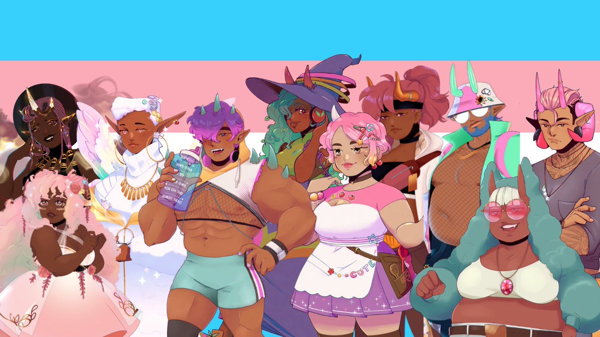 SoftNotWeak's tweet photo. Happy Trans Visibility Day!!!

Our entire cast is under the trans umbrella and it was entirely on purpose 💕🏳️‍⚧️
💙❤️🤍❤️💙 https://t.co/fUGMj7xgAl
