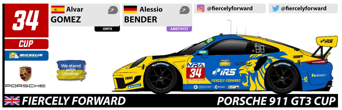 These 2 talented teams of <a href="/fiercelyforward/">Fiercely Forward</a> drivers are up against it at the <a href="/iRacing/">iRacing</a> Red Bull Ring on Saturday in the <a href="/IVRALeague/">IVRA</a> Clubsport Series. The #134 is even going for the class championship win! Wish us all luck 🥳💪🦁 #WeAreThePride