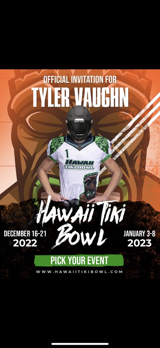 Tyler_vvv's tweet photo. blessed to receive this invitation to the hawaii tiki bowl @HawaiiTikiBowl @carver_men @carver_hs https://t.co/WkP1V3HOMT