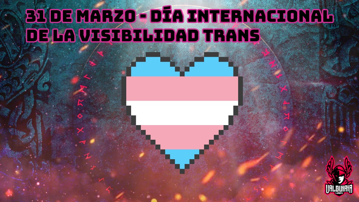 ValquiriaGames's tweet photo. #TransDayOfVisibility #TransRightsAreHumanRights 

Desde Valquiria siempre queremos fomentar la inclusividad. Desde lo cotidiano hasta en los eSports; y por eso y mucho más, hoy conmemoramos este 31 de marzo #DiaDeLaVisibilidadTrans.🏳️‍⚧️🏳️‍⚧️ https://t.co/EtjKK0VMjn
