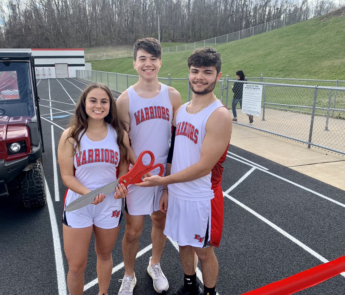 Ribbon cutting ceremony to celebrate the new track <a href="/warrior_ef/">EF Warrior Athletics</a> #GoWarriors