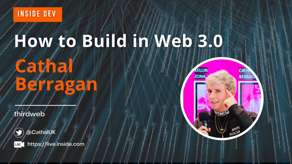 inside's tweet image. LIVE now we&apos;ve got @nachoiacovino &amp;amp; @CathalUK from @thirdweb_! Join us here: live.inside.com/web3-live  #Web3 #BuildinginWeb3