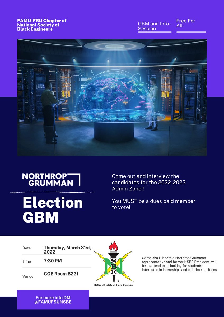 GENERAL BODY MEETING TONIGHT‼️ There will also be a special guest speaker present who will be looking for students to hire for internships and full-time positions👀 See you tonight at 7:30pm in room B221❕
