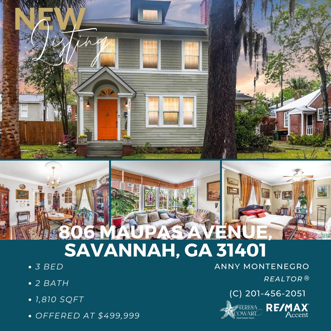 New Listing Alert ✨⁠
⁠
Don't miss your opportunity to check out this beautiful home.⁠
⁠
Give us a call today! ☎️⁠⁠
⁠
Teresa Cowart Team ⁠⁠
Re/Max Accent⁠⁠
(c) 912.667.1881⁠⁠
(o) 912.525.0900⁠⁠
⁠
Listing Agent: Anny Montenegro (201) 456-2051
⁠