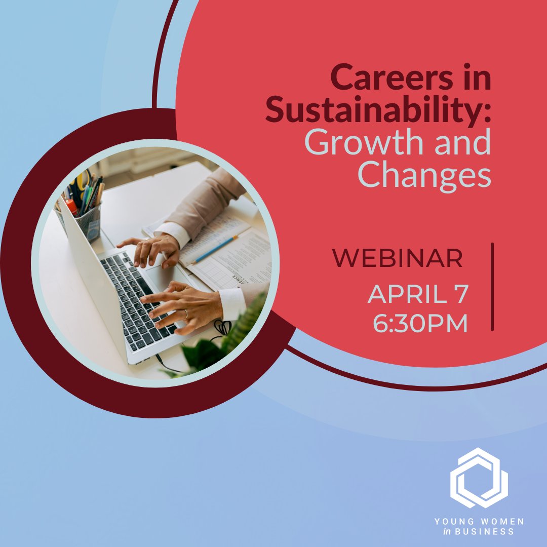 Join us on April 7, at 6.30pm for an inspiring #webinar. Learn about the sustainability industry, #careers and changes. 🌱 Hear from a panel of industry experts to explore the industry of #sustainability and the growing career opportunities within. 
bit.ly/3LKK7cf