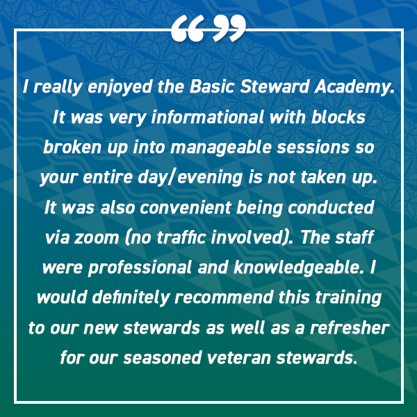 Join the Basic Steward Academy! This newly re-designed program will focus on developing the capacity of stewards in their roles as leaders, educators, communicators, and organizers. All classes are held from 5:30-6:30 PM on Tuesdays via Zoom.
hgea.org/our-union/basi…