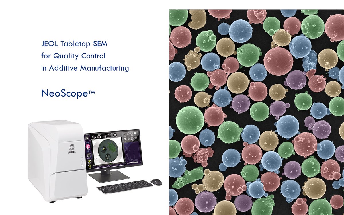 JEOLUSA's tweet photo. See how #microscopy contributes to #AdditiveManufacturing (AM) in our blog "Using Tabletop Scanning Electron Microscopes For AM Quality Control" #tabletopSEM #AM #materials #NeoScope https://t.co/1LppFSSFti https://t.co/Zz4dotqZ1K