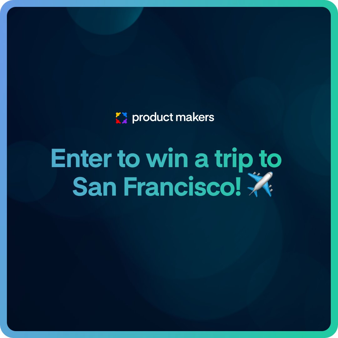 productboard's tweet photo. Announcing our very first #ProductMakersCommunityChallenge! 🎉🎊

Join our community of #prodmgmt enthusiasts and enter to win one of three exciting prizes, including an all-expenses-paid trip to beautiful San Francisco! 🌉

Click here to learn more 👉 https://t.co/iRs1u1y5LT https://t.co/2TsgvK2Qjo
