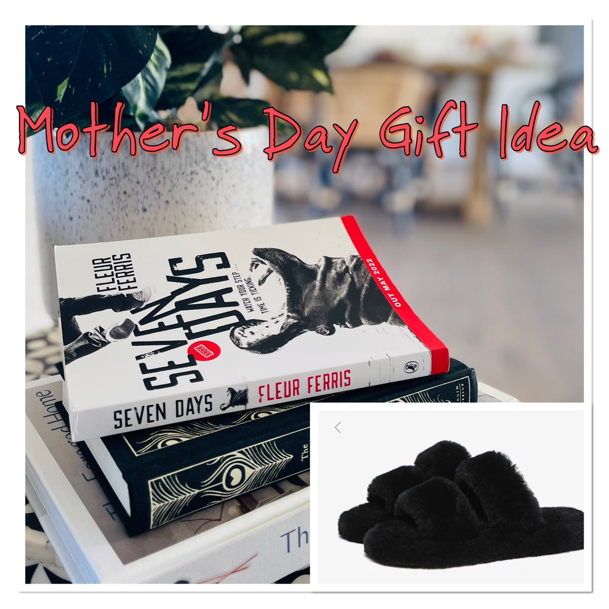 FleurFerris's tweet photo. So… my book is coming out in May… and it’s Mother’s Day in May… just a thought… 😁 #SevenDaysForMothersDay #WithSlippers https://t.co/rjXofmAyCs