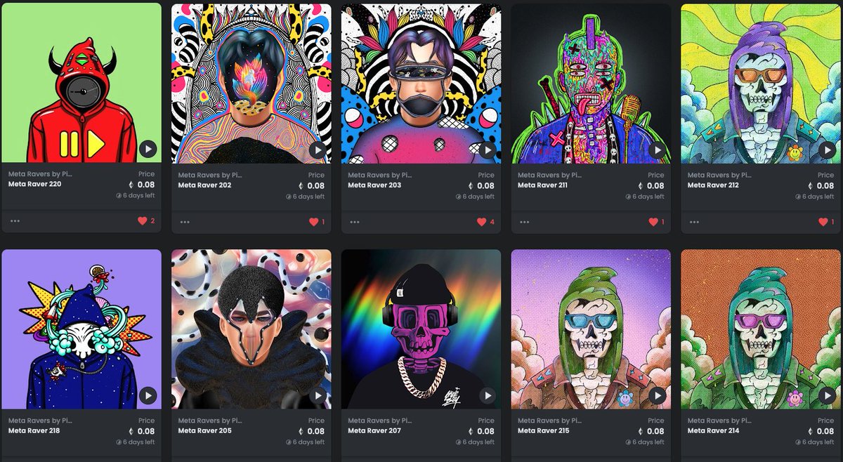 so happy how they look now!
7 artists collab
22 nfts
every raver has own music